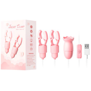 Pink Rabbit Nipple Clip Licking Lilo LL-2340-B
