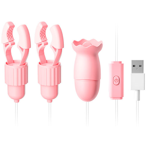 Pink Rabbit Nipple Clip Licking Lilo LL-2340-B - Imagen 2