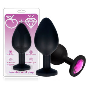 Plug anal con joya de silicon Grande