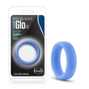 Silicone Glo Cock Ring Blue